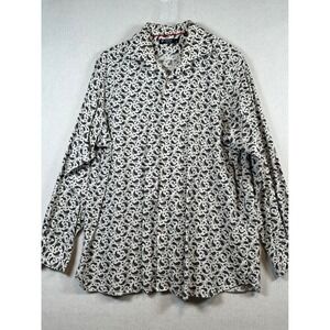 Cremieux Collection Mens XL Long Sleeve Button Down Paisley Print‎ Shirt